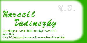 marcell dudinszky business card